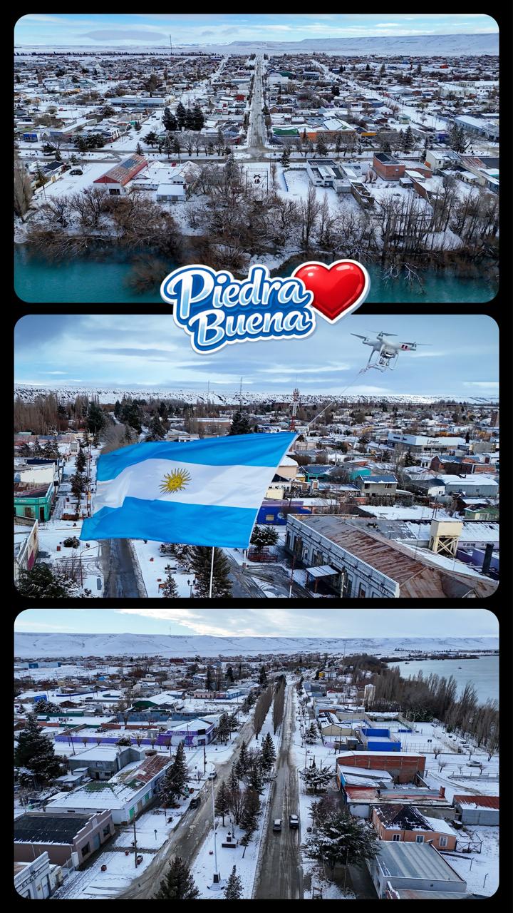 La nieve vistió de blanco a Piedrabuena: Postales aéreas del invierno en nuestra localidad